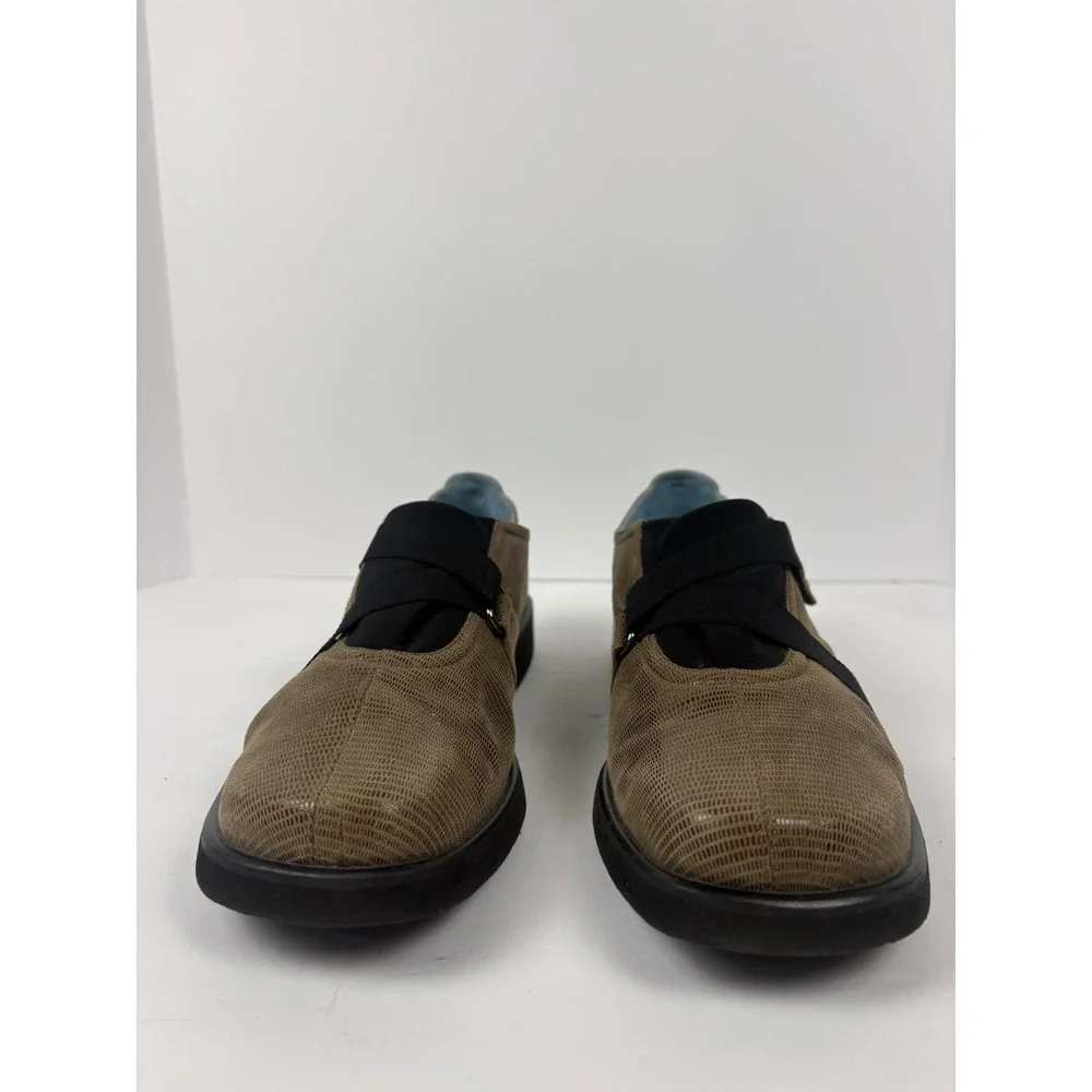 Thierry Rabotin Mens Metallic Tweed Slip-On Flats  US 10.5